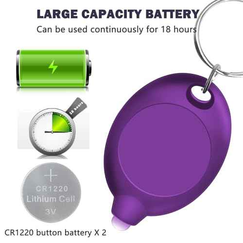 Mini UV Keychain Flashlight, Portable Black Light, 12 Lumen Ultra Bright Tiny Flashlight, Small Keychain Flashlight for Stain Detection & Scorpion Finder, Battery Included (12PCS)