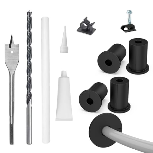 3/4 Inch Starlink Cable Routing Kit - Wall Grommets, Drill Bit, Cable Clips & Tool