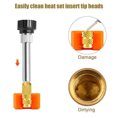 8pcs Heat Set Insert Tip Heads,Soldering Tips for Fx888D,Tip Heads M2 M2.5 M3 M4 M5 M6 M8 Heat Set Inserts,with Box