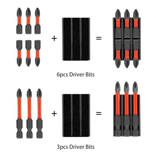2pcs Magnetic Drill Bit Holders for Impact Driver, Powerful Magnet Screwdriver Bit Holder Drill Accessory Hold Screw Driver Bits Self Adhesive Driver Attachment Carry Up to 6 Driver Bits