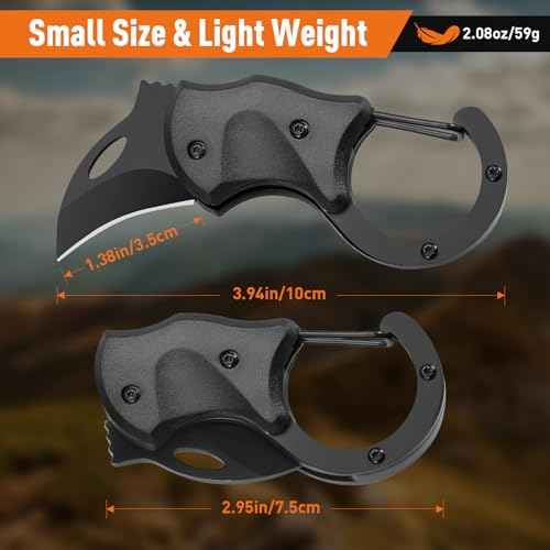 ZOOI Stocking Stuffers Gifts for Men Pocket Carabiner Gadgets, Mens Gifts for Christmas, Anniversary Birthday Gifts for Men Dad Husband Him Grandpa, White Elephant Gift for Adults, EDC Gadgets Tool