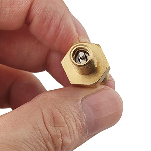 A.I.FORCE 4Pcs 1/4" NPT Tank Valve, Air Compressor Fill Valve With Anti-Corrosion Brass Schrader and Caps, Extra Replacement Stems Cores and Tool