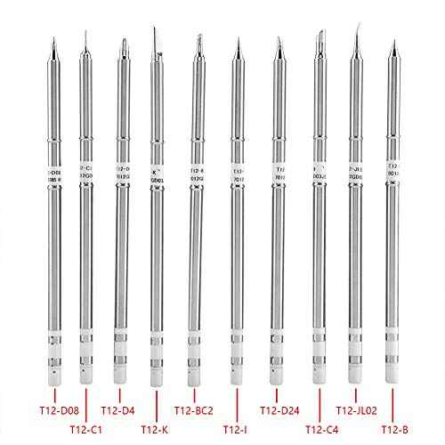 T12 Series Soldering Iron Tips Welding Tool Replacement Tips for FX-951 Rework Station(10PCS)