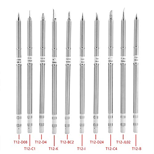 T12 Series Soldering Iron Tips Welding Tool Replacement Tips for FX-951 Rework Station(10PCS)