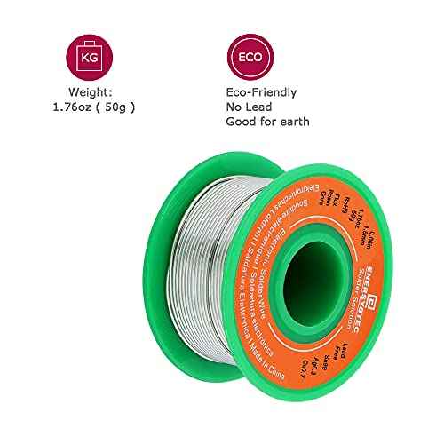 1.5mm Electronic Solder Wire Lead Free Rosin Flux Core Diameter 0.06in Large Size Solder Wire Gauge 1.76oz 50g Sn99 Ag0.3 Cu0.7 Flow Electric Soldering Unleaded PB Free
