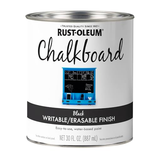Rust-Oleum Black Chalkboard Paint 30 oz - Indoor Surface Conversion & Erasable Finish