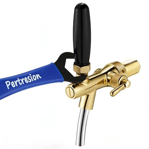 Pertresion 2-Pack Heavy Duty 304 Stainless Steel Beer Faucet Wrench - Dual Head Spanner & Hex Nut for Keg Coupler | Black