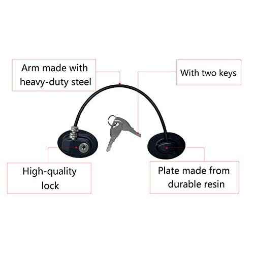 REZIPO - Refrigerator Door Lock with 2 Keys, File Drawer Lock, Freezer Door Lock and Child Safety Cabinet Lock by REZIPO Black