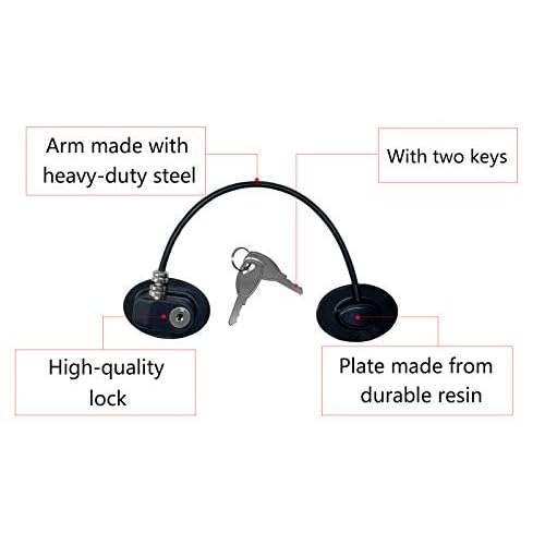 Refrigerator Door Lock, File Drawer Lock, Freezer Door Lock and Child Safety Cabinet Lock by REZIPO Black (4)