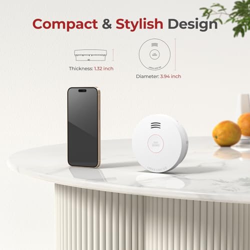 SITERLINK GS525A 10-Year Battery Smoke Detector 2 Pack - AI & Photoelectric