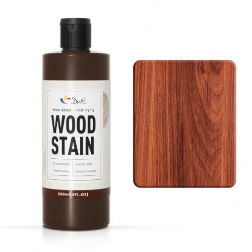 DWIL Water-Based Wood Stain - Teak Finish, Fast Dry, 8.5oz - No Tool Included