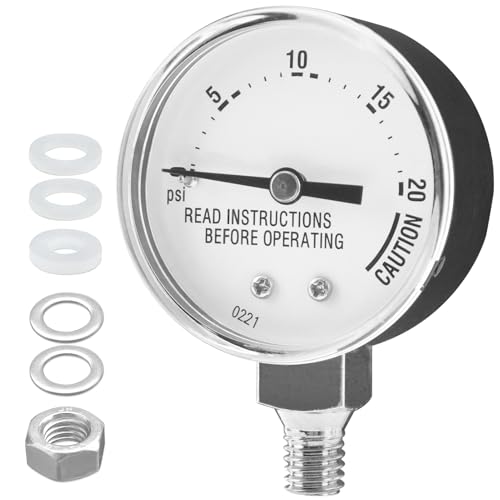 Pressure Cooker Gauge Replacement for Presto 85772 82237 82121 with 3/8" UNC Gasket, Washer & Nut