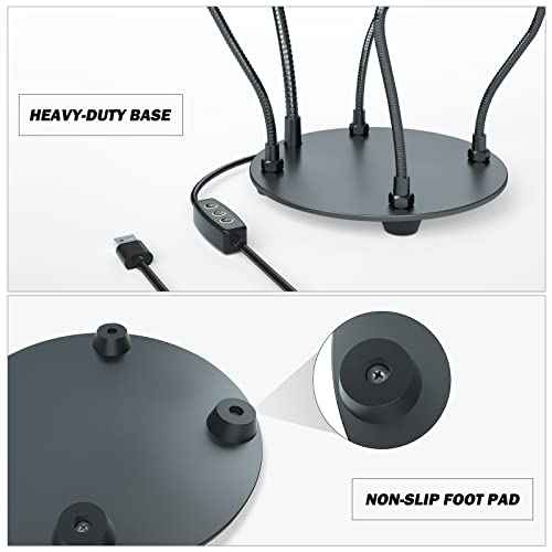 XYK Helping Hands Soldering Station with 3X Magnifying Glass with light, 4 Flexible Helping Hand Arms Magnifier and Third Hand Soldering Tool for Electronic Repair Soldering Jewelry Crafts