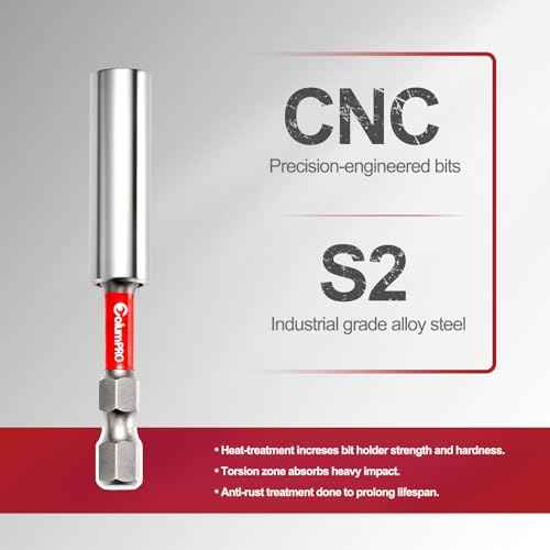 3PCS 1/4" Strong Magnetic Impact Bit Holder,Hex Shank S2 Steel Magnetic,Drill Bit Extension for Impact Driver, Cordless Drill