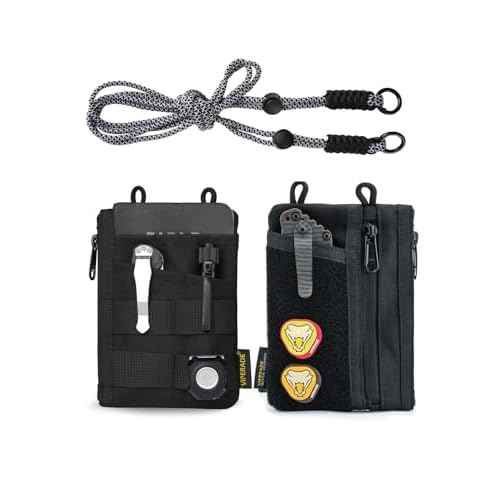 VIPERADE VE18R EDC Pouch with Strap, 4 Multi-Purpose Pockets, Slim EDC Wallet Organizer for Men