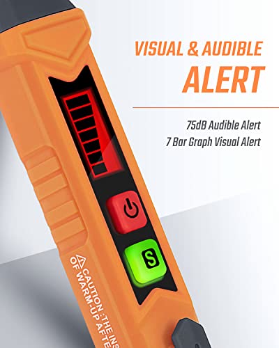 TOPTES PT199 Natural Gas Leak Detector - Portable Combustible Gas Sniffer, Orange Variation