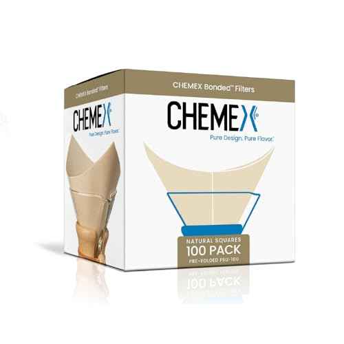 Chemex Natural Coffee Filters, Square, 100ct - Exclusive Packaging