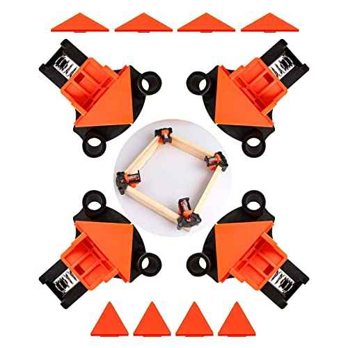 Corner Clamp for Woodworking - 60/90/120¡Æ Multi-Angle Adjustable Spring Clamps (4Pcs) - Woodworking & Photo Framing Tools, Gifts for Men/Dad/DIYers