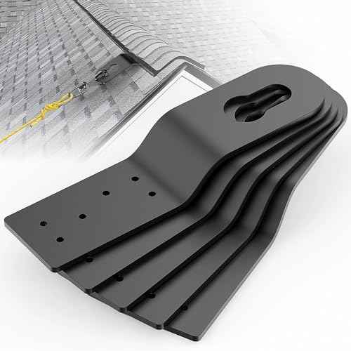 Roof Safety Anchor Hitch Clip,Roof Anchors For Fall Protection Connects To Wood Surfaces,Permanent Roof Anchor Use With Roofing Harness, Safety Ropes And Other Roof Safety Equipment (Black-5 Pcs)