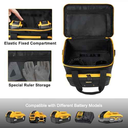 Tool Bag Compatible with DEWALT DCS565B/DCS391B, Makita XSS02Z, Milwaukee M18 Saw - Tool Storage Case with Battery Compartment & Blade Organizer, Heavy Duty Portable Design (Case Only)