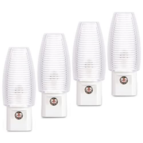 Emotionlite 4 Pack Plug-in Night Lights with Dusk to Dawn Sensor, Warm White