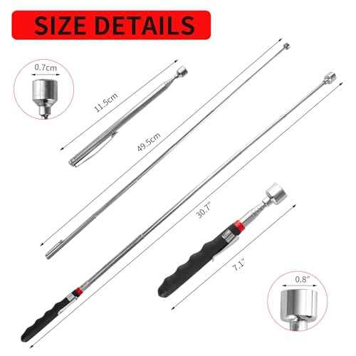 Cool Gadget Christmas Gifts Stocking Stuffers for Men Women Husband - Telescoping Magnetic Pick Up Tool Set of 2,Telescopic Magnet Stick-Useful for Hard-to-Reach,Narrow Space,Mechanic,Automotive, Home