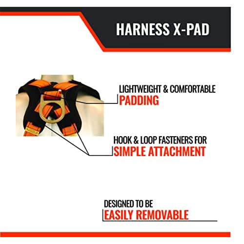 Malta Dynamics Harness X-Pad, Padded Back Support for Safety Harnesses and Fall Protection
