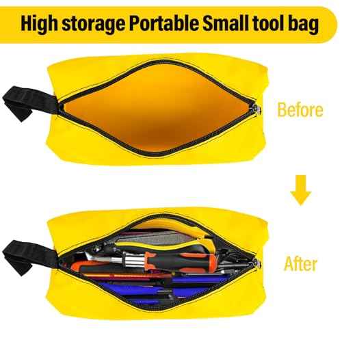 3/5 pack small Tool Organizer bags zipper canvas Pouch screwdriver pencil storage pouches Pockets