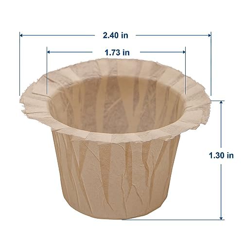 Irmidi 100 Disposable K Cup Filters for Keurig 1.0/2.0 - Natural