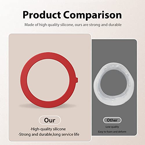 Red Silicone Flush Valve Seal for Kohler K-GP1059291 3 Pack - Easy Install Replacement Gasket