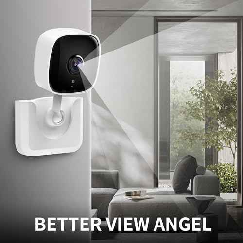 2 Pack Adhesive Wall Mount Bracket for Tapo Camera C100 C110, Strong Adhesive Durable Camera Mount Stand, No Drill No Screws Easy to Install