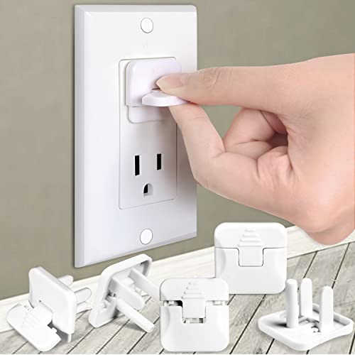 Babepai White 38-Pack Childproof Electrical Outlet Covers Safety Plug Protectors
