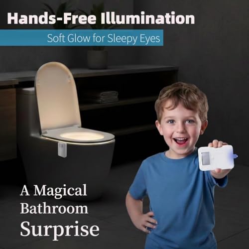 Chunace Motion Sensor Toilet Night Light 2 Pack - Colorful Bathroom Safety