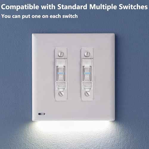 4 Pack Light Switch Cover Guard,Light Switch Lock With Glow In The Dark Effect, Child Proof Wall Switch Cover Keeps Lights or Switches from Being Accidentally Turned ON or OFF £¨Clear)