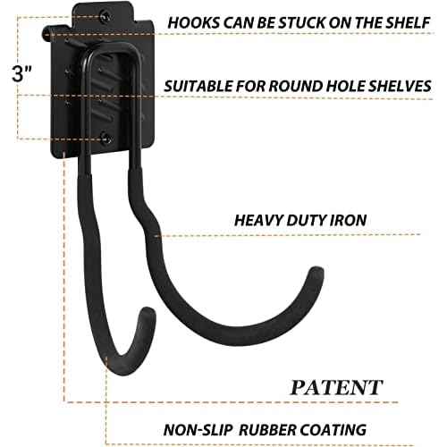 Wallmaster Boltless Shelving Hook Organizer Kit,7 Pcs Adjustable Storage Hanging Accessories for 1.5 inch Keyhole Rack,Garage Heavy Duty Tool Storage System