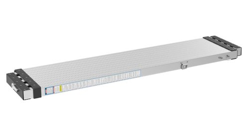 6'-9'5" Aluminum Work Plank, Nuvium Telescoping Plank Ladder Accessory Pro, 550 lbs Max Load, Fully Riveted Extension Plank with Carrying Strap (6'-9'5")