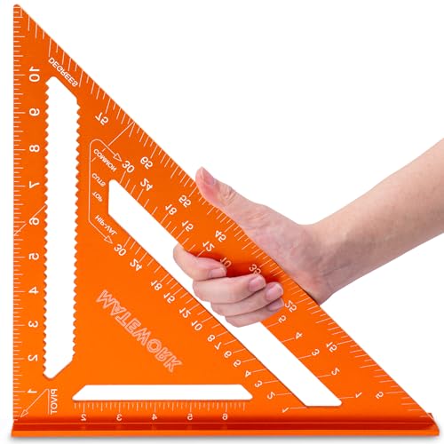 Matework 12-Inch Carpenter Square / Rafter Square for Woodworking, Aluminum