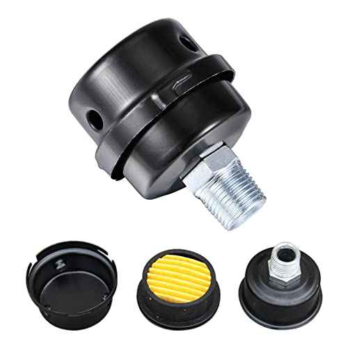 1/2" Thread Male Thread Diameter 20mm Air Compressor Silencer Filter, Thread Metal Air Compressor Intake Filter Sound Muffler Silencer, Air Compressor Replacement Parts