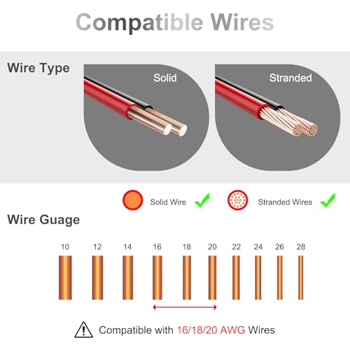 Generic 10Pcs 3-Way 2Pin T Tap Connector for Automotive 16-20 AWG - Model T-2