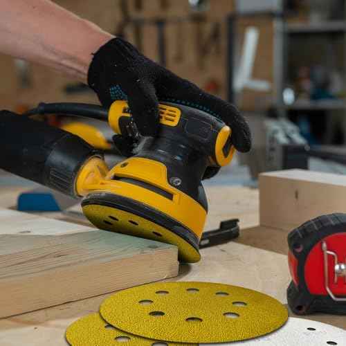 60 Grit 5 Inch Sanding Discs, 8 Hole, Hook and Loop, Sandpaper for Orbital Sander, Wood, Metal, Auto£¨70 PCS£©