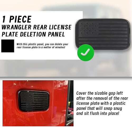 VIKOS 3-Piece Wrangler Tailgate Plug Set & Rear License Plate Panel