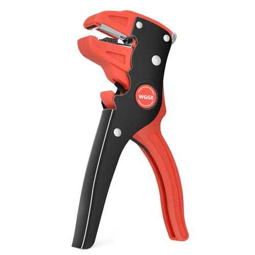 WGGE Automatic Wire Stripper and Cutter, 2 IN 1 Wire Stripper Tool, Adjustable 10-24 AWG Electrical Cable Wire Stripping Tool for Electronic and Automotive Repair, Eagle Nose Pliers (7-Inch)