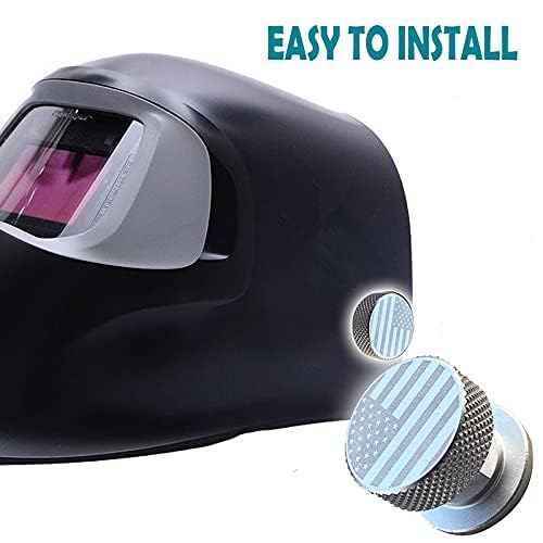 Welding Hood Pipeliner Helmet Fasteners-1Pair Silver Aluminum Helmet Pipeliner Headgear Replacement Parts Accessories Screws Flip Hood, Anti-Rust and Durable (Silver-gh)