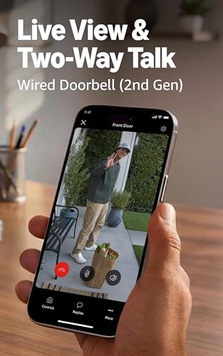 Ring Wired Doorbell with Chime - 2nd Gen, Speckled Gray & White