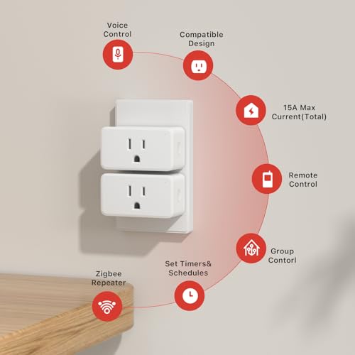 THIRDREALITY Smart Plug Gen3 4 Pack with Power Meter, Zigbee Repeater, ETL Certified