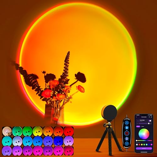 XEBKOR Multicolor Sunset Projector Lamp with App Control and Tripod