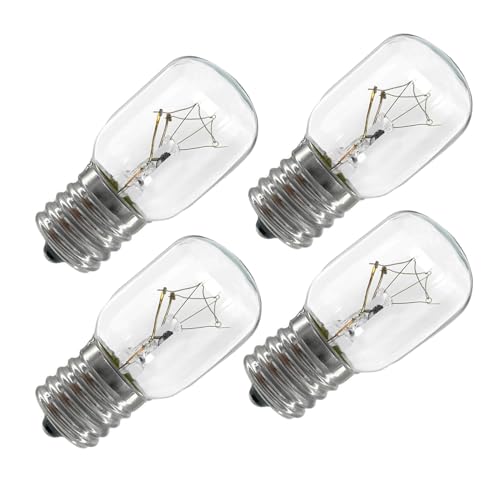 Whirlpool/GE Microwave Light Bulb 40W 125V E17 2.2" - 8206232A, 4-Pack