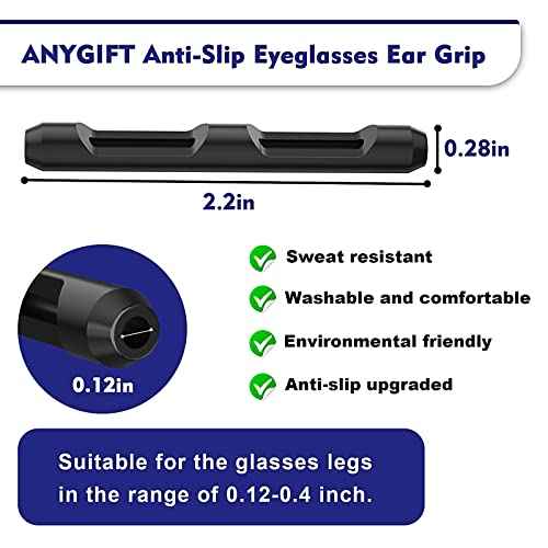 Eyeglass Ear Grips Sleeve 8Pairs Upgrade anti-slip Silicone Eyeglasses Temple Tips Sleeve Retainer Glasses Ear hooks