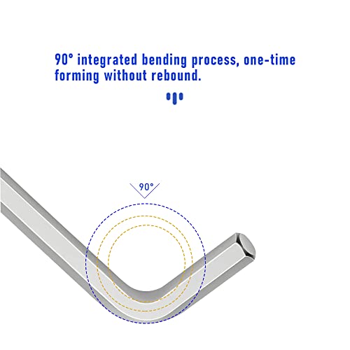 4 PCS 3/16" Ball End Hex Key Allen Wrench, SAE Internal Hexagonal, Wrench L Shaped Long Arm Repairing Tool, CR-V
