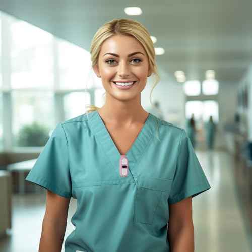 Nurse Light LED Clip On Flashlight Running Light Rechargeable Safety Lights for Walking at Night Outdoor Nursing Night Shift Light Bright Lightweight Portable Gift Pink